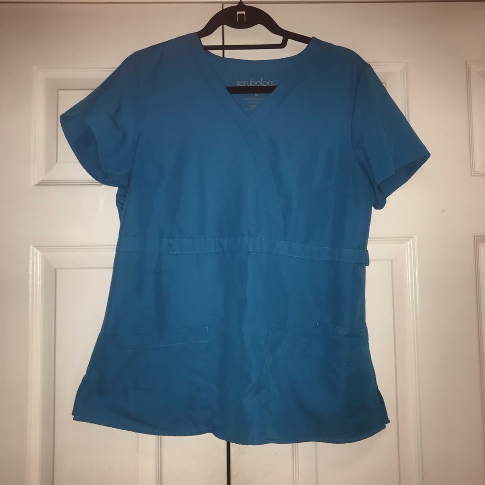 Scrubology ScrubSet,Top-M,Pant-SM,Color-Turquoise - Picture 5 of 5